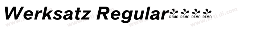Werksatz Regular字体转换